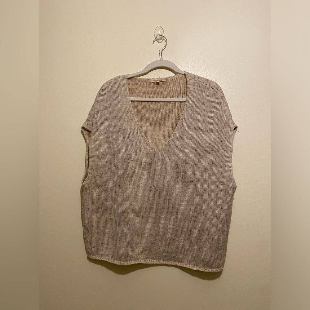 HACHE Women's Juta & Cotton Sweater - Beige. Size 42